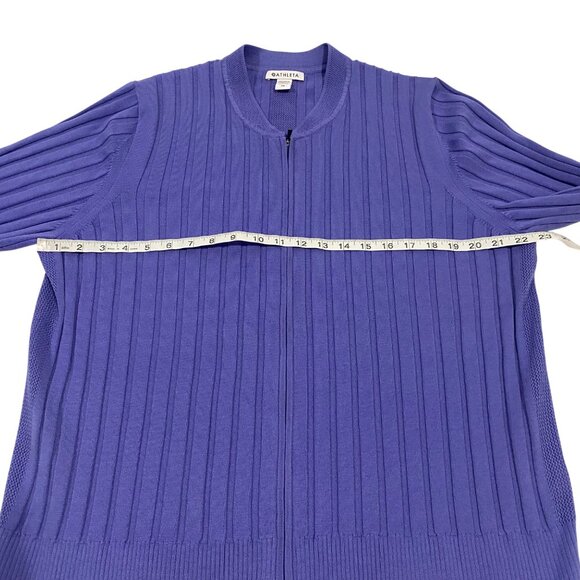 Athleta Fairway Zip-Up Sweater‎ Adonis Blue Size 2X - Picture 10 of 11